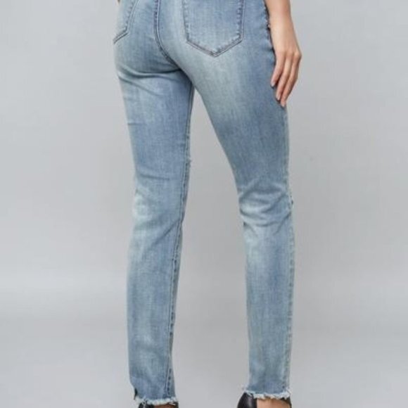 Bebe Cropped Ankle Capri Pants Jeans‎ Bling Crystal